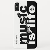 Music is Life individuelle Name Handys Case-Mate iPhone Hülle (Rückseite)
