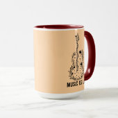 Music Is Life Instrument Art | Combo Mug Tasse (VorderseiteRechts)