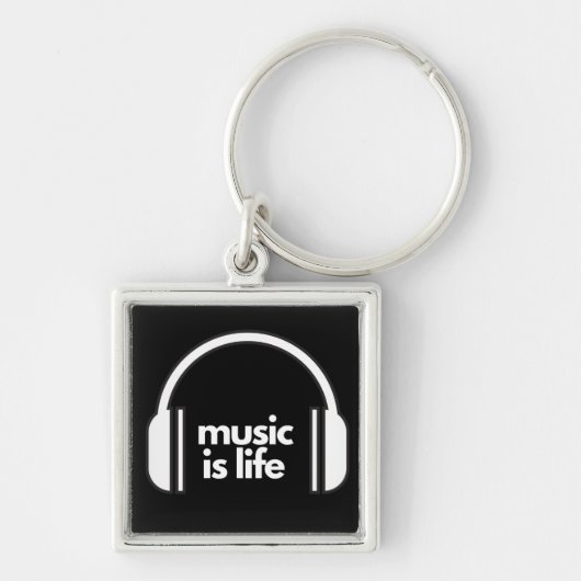 Music is Life Keyring Schlüsselanhänger (Vorne)