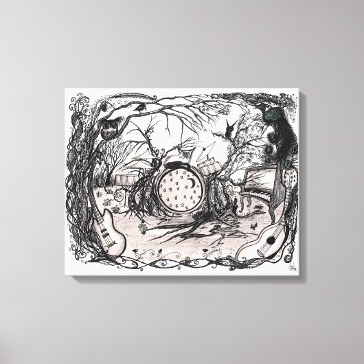 Music is Life - Premium Leinwand (Matte) (Vorderseite)