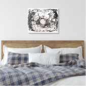 Music is Life - Premium Leinwand (Matte) (Insitu (Schlafzimmer))