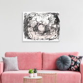 Music is Life - Premium Leinwand (Matte) (Insitu (Wohnzimmer))