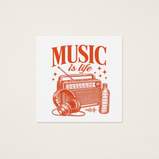 Music Is Life Vintage Design (Vorderseite)