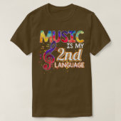 Music Is My 2nd Language Back to School Second Gra T-Shirt (Design vorne)