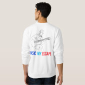 Music Is My Escape Sweatshirt (Schwarz voll)