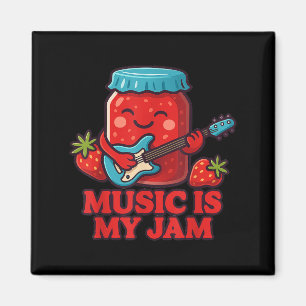 Music is my jam Niedlich Retro Music Teacher Art Magnet