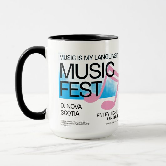 Music Is My Language Tea Mug Tasse (Links)