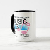 Music Is My Language Tea Mug Tasse (Vorderseite Links)