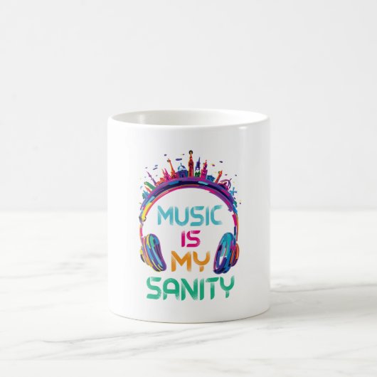 Music Is My Sanity Coffee Mug Kaffeetasse (Mittel)