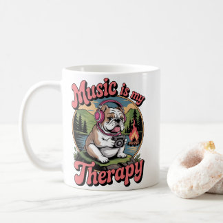 Music Is My Therapy Ceramic Mug Kaffeetasse