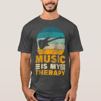 Music Is My TherapyFunny Instrument Electric Bass  T-Shirt