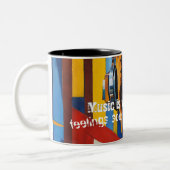Music is What Feelings Sound Like Zweifarbige Tasse (Links)