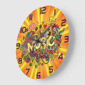 MUSIC ist die stärkste Form der Magie Große Wanduhr (Winkel)