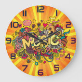 MUSIC ist die stärkste Form der Magie Große Wanduhr (Vorderseite)
