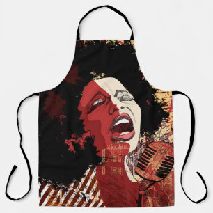 Music Jazz - afro-amerikanischer Jazzsänger vor Or Schürze