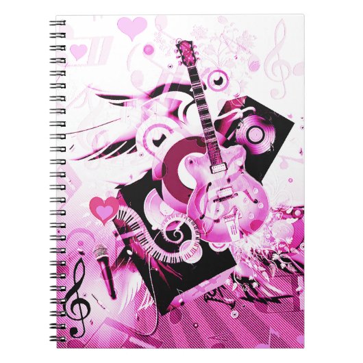 Music Journey, Pink_ Notizblock (Vorderseite)
