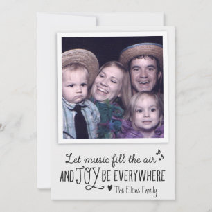 Music & Joy Holiday Greetings Photo Card Feiertagskarte