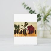 Music Keys Notes World Destination Art Postkarte (Stehend Vorderseite)
