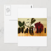 Music Keys Notes World Destination Art Postkarte (Vorne/Hinten)
