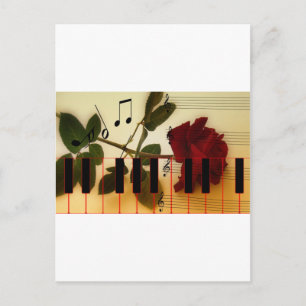 Music Keys Notes World Destination Art Postkarte