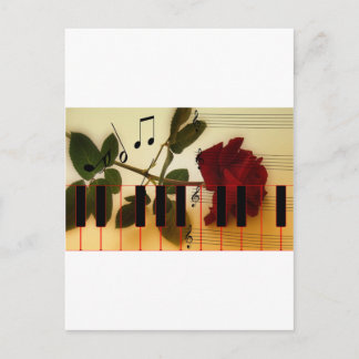 Music Keys Notes World Destination Art Postkarte