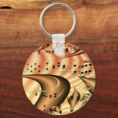 Music Keys Notes World Destination Art Schlüsselanhänger (Vorderseite)