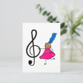 Music Kid Postkarte (Stehend Vorderseite)
