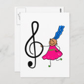 Music Kid Postkarte (Vorne/Hinten)