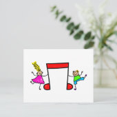 Music Kids Postkarte (Stehend Vorderseite)