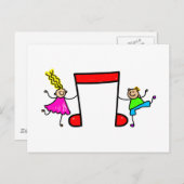 Music Kids Postkarte (Vorne/Hinten)