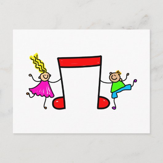 Music Kids Postkarte (Vorderseite)