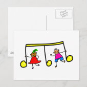 Music Kids Postkarte (Vorne/Hinten)