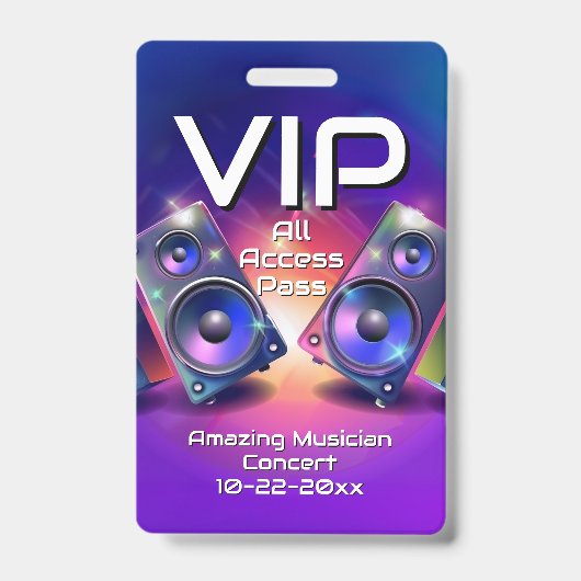 Music Lautsprecher VIP Zugriff auf benutzerdefinie Ausweis (Front)