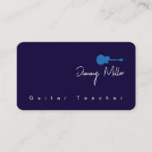 Music Lessons Blue Guitar Visitenkarte (Vorderseite)