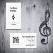 Music Lessons QR Code Simple Treble Clef