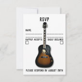 Music=Liebe Akustische Gitarre-Hochzeitskarte RSVP Karte (Vorderseite)