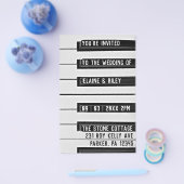 Music=Liebe Piano Foto Budget Einladung Hochzeit Flyer (Einzeln)