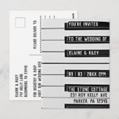 Music=Liebe Piano Keys Wedding Einladung Postkarte (Vorne/Hinten)