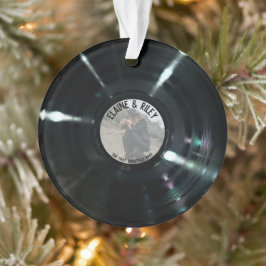 Music=Liebe Rund Vinyl Record Ornament