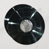 Music=Liebe Runde Vinyl Record Einladung zur Hochz (Vorne/Hinten)