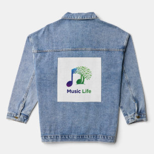 Music Life mit einem lebendigen Jeansjacke