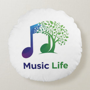 Music Life mit einem lebendigen Rundes Kissen