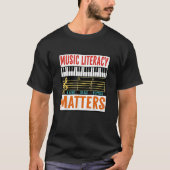 Music Literacy Matters I Like To Eat Puppies Music T-Shirt (Vorderseite)