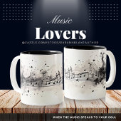 Music Love Wasserfarbe Tinte Keramik Tasse