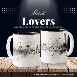 Music Love Wasserfarbe Tinte Keramik Tasse