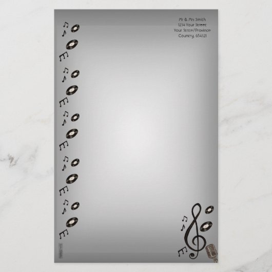 Music Lover Briefpapier (Vorderseite)