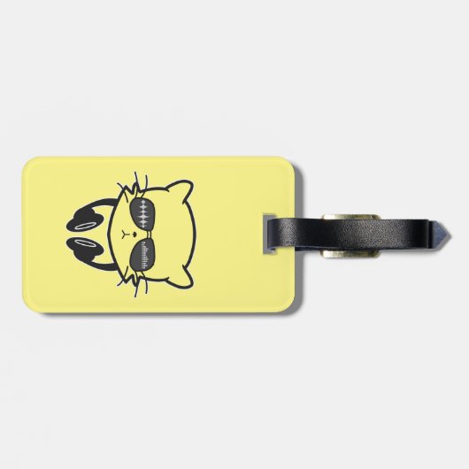 Music Lover Cat Gepäckanhänger (Rückseite horizontal)