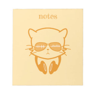 Music Lover Cat Notizblock