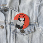 Music Lover Ferret Name Button (Beispiel)