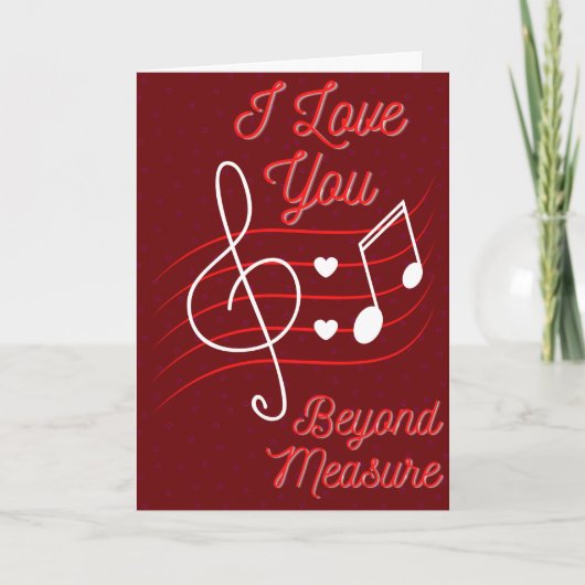 Music Lover Funny Valentine Card Karte (Vorderseite)